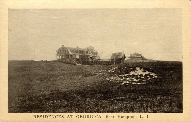 Postcards were often made of impressive homes or mansions in the Hamptons during the Gilded Age. COURTESY GARY LAWRANCE