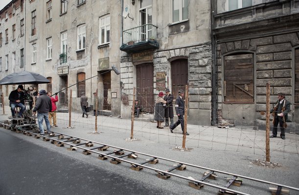 The border of the Warsaw Ghetto as depicted in the documentary film "Who Will Write Our History." Anna Wloch