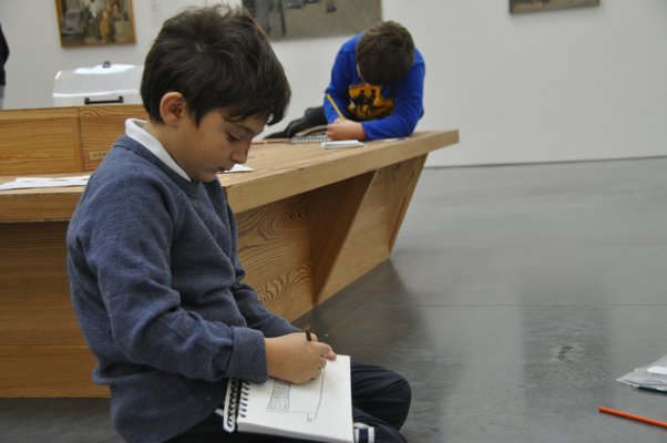 Brandon Braccia, front, and J.P. Carrello sketch. MICHELLE TRAURING