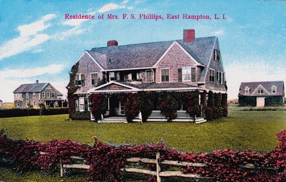 Postcards were often made of impressive homes or mansions in the Hamptons during the Gilded Age. COURTESY GARY LAWRANCE