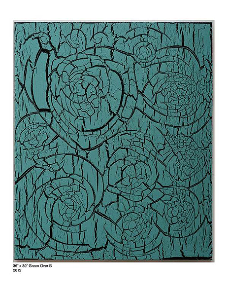 "Green Over B" by Ed Moses. COURTESY ARTHAMPTONS