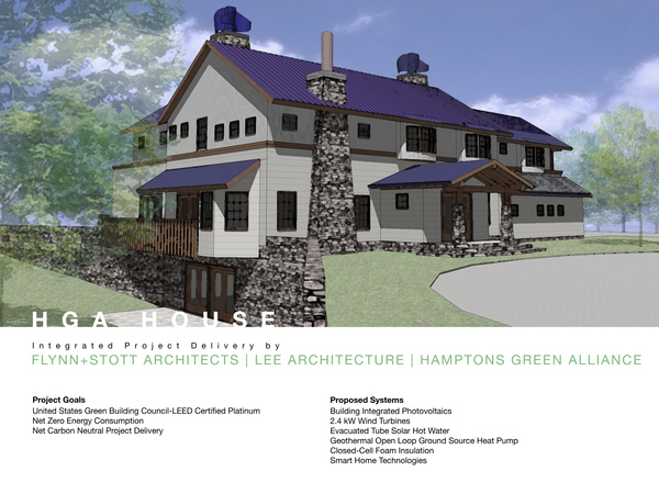 Rendering of the HGA house.<br>Courtesy Hamptons Green Alliance