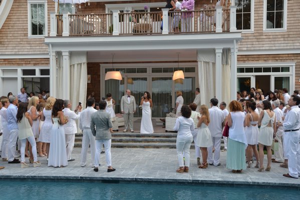 Founder Iris Dankner addressed the crowd at Holiday House Hamptons. ALEX GOETZFRIED