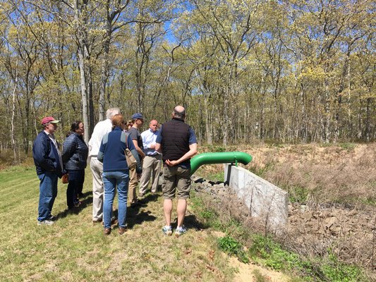 Suffolk County Water Authority joined with Peconic Land Trust to offer the public a tour of their well site in Wainscott on May 11. KELLY ANN SMITH