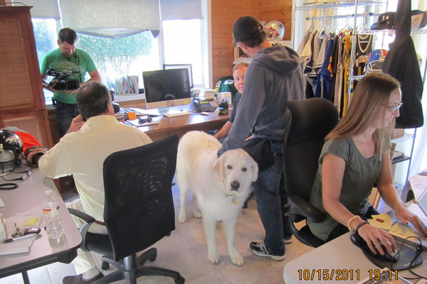On the set of "All Star Dealers." COURTESY DARREN RUSSEK