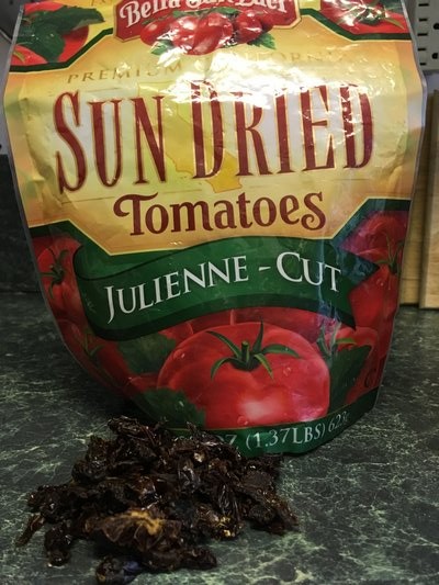 Sun dried tomatoes for the rice stuffing JANEEN SARLIN