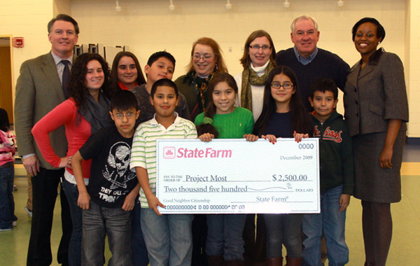 State Farm Insurance awarded a $2,500 foundation grant to Project MOST on January 13 to help children in East Hampton have access to affordable after school learning resources.