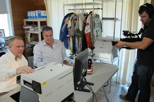 On the set of "All Star Dealers." COURTESY DARREN RUSSEK