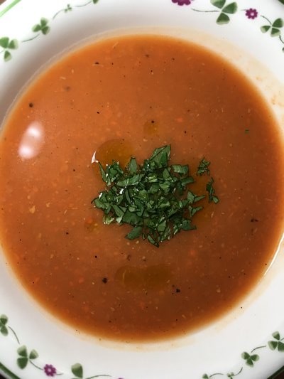 Roasted carrot and sweet potato soup. JANEEN SARLIN