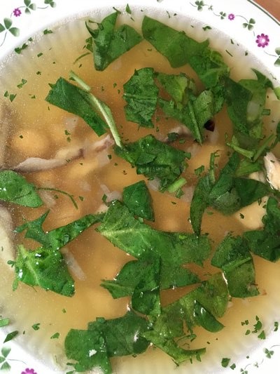 Chickpea spinach chicken soup. JANEEN SARLIN