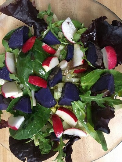 Red, white and blue (cheese) salad.