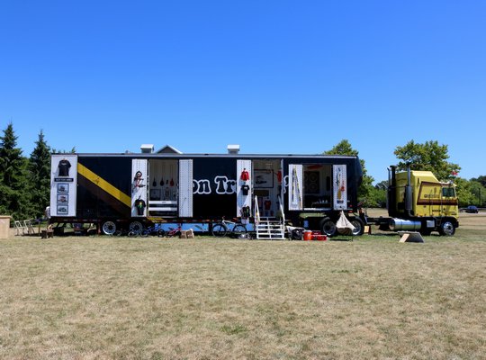 July 30 -- An 18-wheeler art truck parked it at the Hayground School in Bridgehampton.