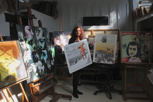 The artist Joan Kraisky at home in East Hampton. KYRIL BROMLEY