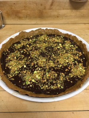 Dark chocolate pistachio tart JANEEN SARLIN