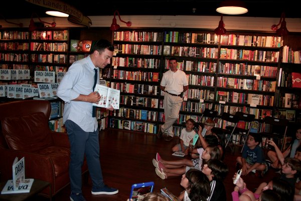 June 25 -- Jimmy Fallon read from his latest book, “Your Baby’s First Word Will Be Dada,” at Harbor Books in Sag Harbor.