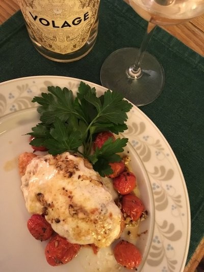 New chicken Parmesan with Volage. BY JANEEN SARLIN