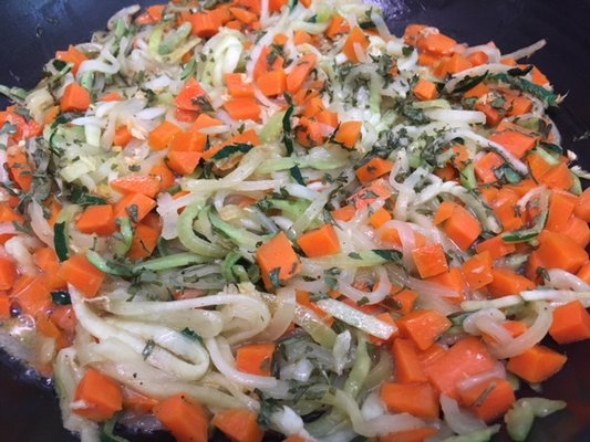 Zucchini “Pasta” with carrots. JANEEN SARLIN