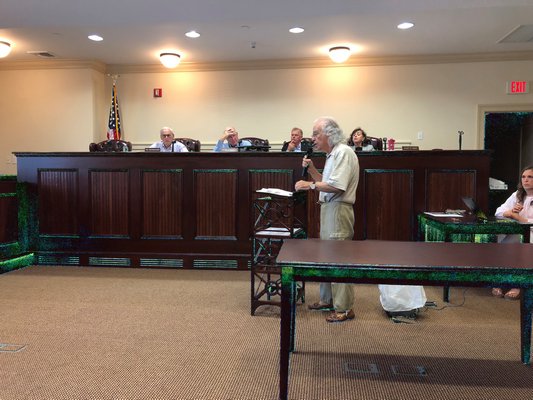 Members of the Quogue community came to the Village's final public hearing on Saturday to discuss the proposal to establish an erosion control taxing district to restore the eastern portion of the village's beach. VALERIE GORDON