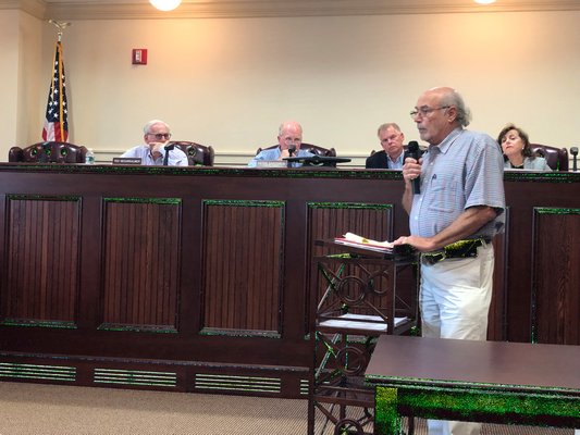 Members of the Quogue community came to the Village's final public hearing on Saturday to discuss the proposal to establish an erosion control taxing district to restore the eastern portion of the village's beach. VALERIE GORDON