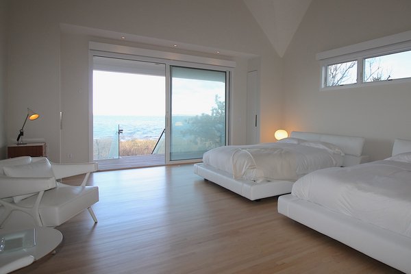 White rooms welcome views of the bay from all perspectives. KYRIL BROMLEY