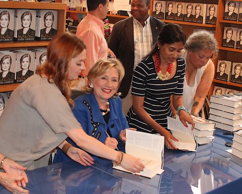 August 20 -- Former First Lady Hillary Clinton signs copies of her new book Hard Choices at Book Hampton in East Hampton.