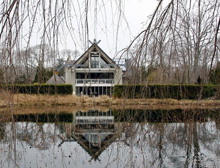 The LongHouse Reserve reflected in a nearby pond. KYRIL BROMLEY