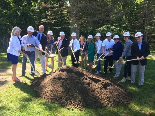 The Springs School broke ground on their long-awaited septic system on July 1.  COURTESY DEBRA WINTER