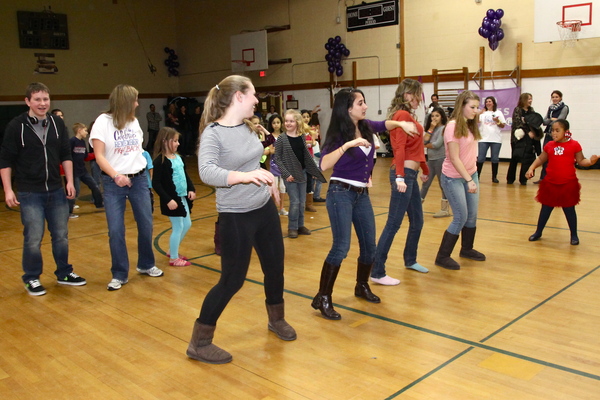Dancing up a storm at the Springs Fire Dept Ladies' Relay For Life Family Dance-A-Thon to benefit the American Cancer Society at Springs School on Friday evening.