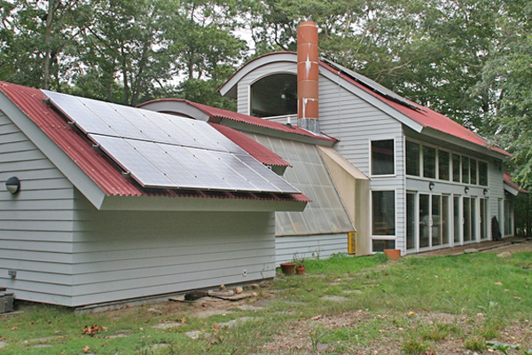 Bill Chaleff's home was one of the first solar houses in East Hampton. Chaleff's architectural firm has been building green houses since 1986.