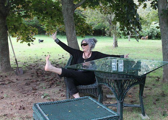 Carolyn Bistrian and her big backyard. KYRIL BROMLEY