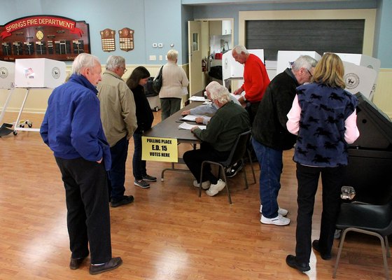 Voters in Springs head to the polls on Tuesday. KYRIL BROMLEY