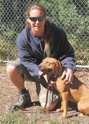 Pretty Girl, pictured with trainer Mike Hinz, has been rehabilitated and is ready for a forever home. KYRIL BROMLEY