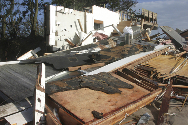 The Lauder home in Wainscott was destroyed by Hurricane Sandy. MICHAEL WRIGHT