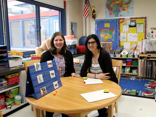Amanda McKelvey, left, is the Special Class Primary 1 teacher at John Marshall Elementary School in East Hampton, and works with fellow teacher, Alixandra MacMahon, to educate children on the autism spectrum. KYRIL BROMLEY