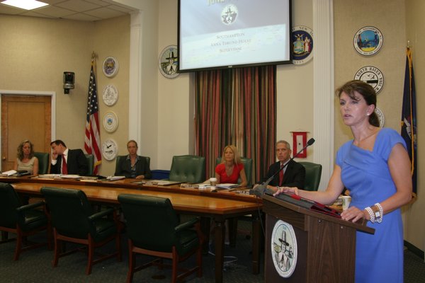 Southampton Town Supervisor Anna Throne-Holst delivered her annual "State of the Town" address on Tuesday afternoon. M. Wright