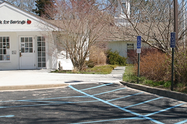 Apple Bank in East Hampton took fairly small steps to make sure the branch was accessible to  people with disabilities. KYRIL BROMLEY