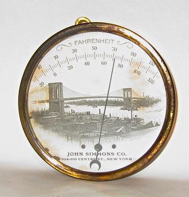"Brooklyn Bridge" Thermometer from Linda and Howard Stein at the 2014 East Hampton Antiques Show. COURTESY EAST HAMPTON HISTORICAL SOCIETY
