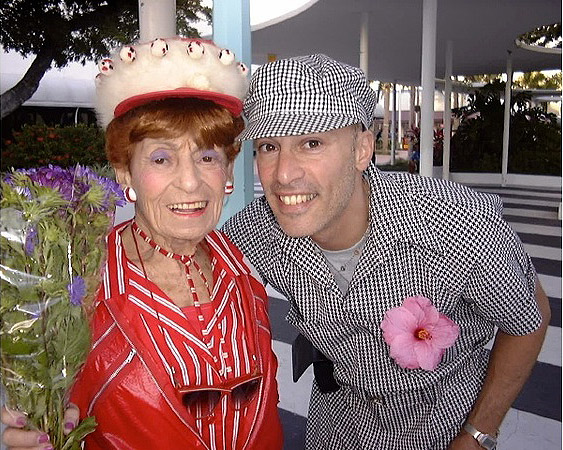 Director Eric Smith, right, with Irene Williams, who stars in his documentary, "Irene Williams: Queen of Lincoln Road," which will screen at the Hamptons Take 2 Documentary Film Festival this weekend. COURTESY JACQUI LOFARO