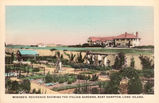 Postcards were often made of impressive homes or mansions in the Hamptons during the Gilded Age. COURTESY GARY LAWRANCE