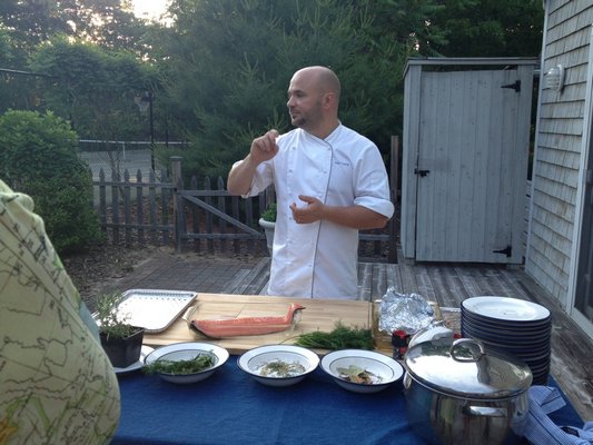 Chef Karl Ljung cooking at a Swedish Culinary Summer event. DAWN WATSON