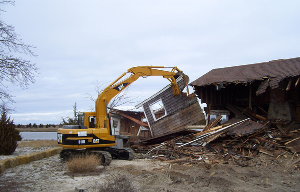 Demolition at Keyes Island property.     COURTESY LAND AQUISITION DEPARTMENT