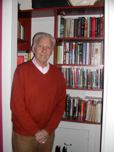 Larry Kuznick home library is a fast-and-loose version; books linger on shelves throughout his home but he converted a master bedroom closet into a mini-library. BRANDI BUCHMAN