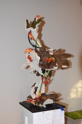 Linda Fraser won the Garden Club of America's Puckett Award for her design in the 'Autumn Leaves' class of the Southampton Garden Club's annual flower show.  CINDY WILLIS