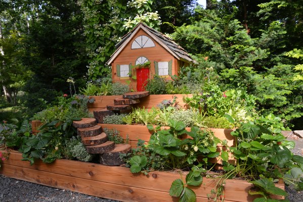 "Lawn Food" by Gardens by Romi at the "Planters On + Off the Ground VI" invitational at LongHouse Reserve in East Hampton. ALEX GOETZFRIED