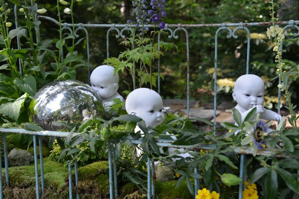 "Flower Children" by Pizza Horticultural at the "Planters On + Off the Ground VI" invitational at LongHouse Reserve in East Hampton. ALEX GOETZFRIED
