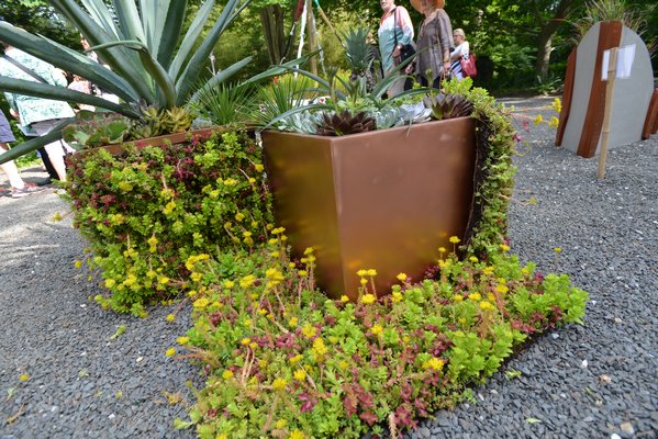 From The Laurel Group at Baywoods at the "Planters On + Off the Ground VI" invitational at LongHouse Reserve in East Hampton. ALEX GOETZFRIED