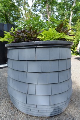 "Potato Fields and Shingle Style" by Lear & Mahoney Landscape Design at the "Planters On + Off the Ground VI" invitational at LongHouse Reserve in East Hampton. ALEX GOETZFRIED
