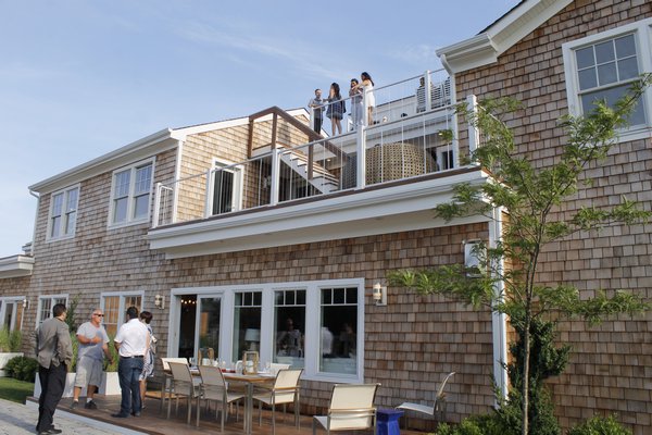 Ponquogue Point, a condo complex that is under construction in Hampton Bays, was opened to the public on Friday, July 17. KYLE CAMPBELL