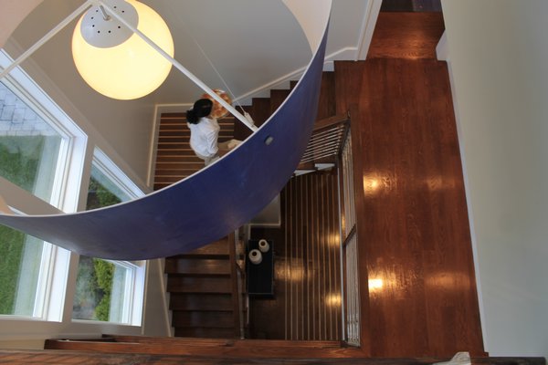 A stairwell inside a Ponquogue Point condo that was opened to the public on Friday, July 17. KYLE CAMPBELL