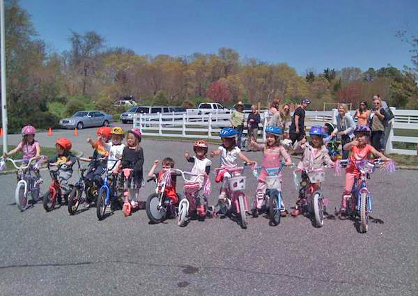 Southampton Montessori School held a kindergarten bike-a-thon last Saturday to raise money for "Helping Hands for Haiti."